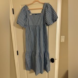 Puff Sleeve Midi Dress